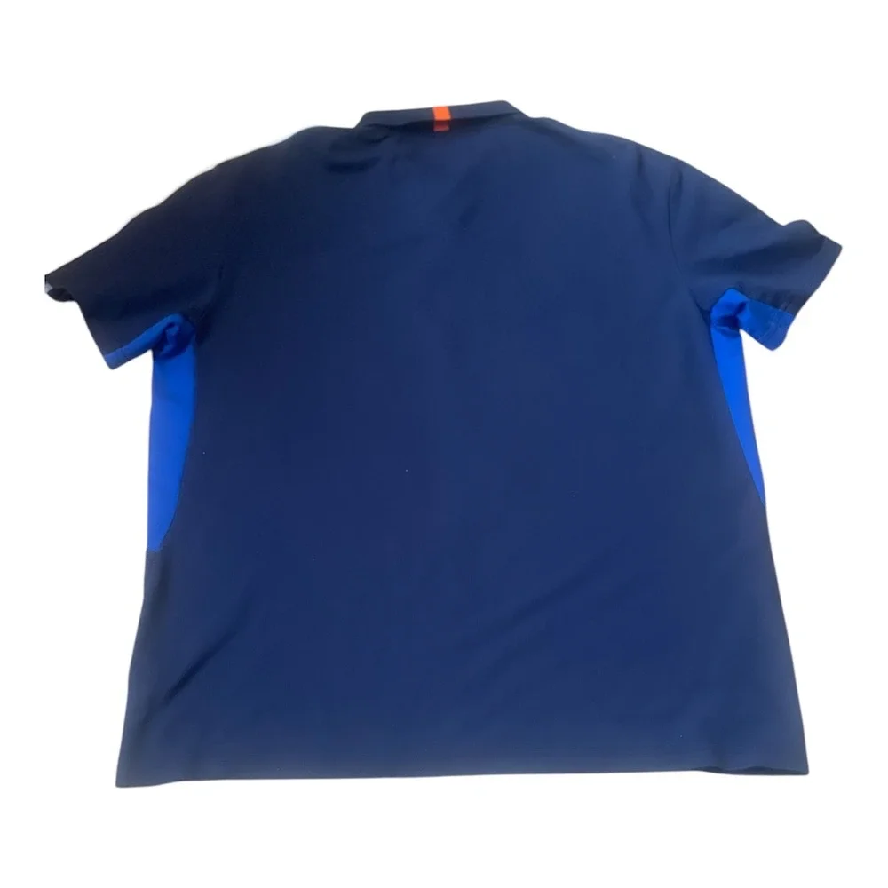 Polo Ralph Lauren Mens Performance Polo Shirt Navy‎ Blue White Stripe L G Sport - Picture 3 of 6